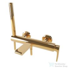   Bugnatese SIMPLE kádtöltő csaptelep zuhanyszettel,PVD arany 6602PO