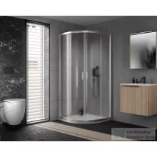   Kolpa San VENUS R 90x90 cm-es, íves, tolóajtós zuhanykabin chinchilla üveggel, króm 660490