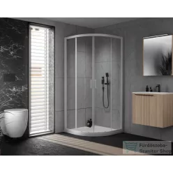   Kolpa San VENUS R 90x90 cm-es, íves, tolóajtós zuhanykabin átlátszó üveggel, fehér 660500