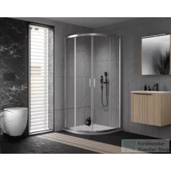   Kolpa San VENUS R 90x90 cm-es, íves, tolóajtós zuhanykabin átlátszó üveggel, króm 660510