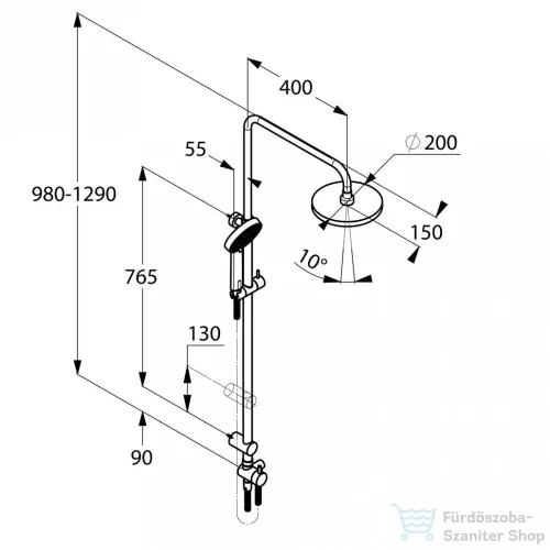 Kludi A-QA  Dual Shower System NA 15 falra szerelhető kivitel  6609105-00