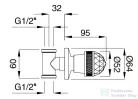 Bugnatese AXO Fire csempeszelep 1/2" csatlakozással,króm 660FCR