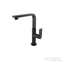   Bugnatese SIMPLE magasított mosdó csaptelep, automata leeresztővel,  matt fekete 6618NE