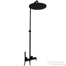   Bugnatese SIMPLE Esőztető rendszer 30cm-es fejizuhannyal matt fekete színben 6642COP 19833OP esőztetővel