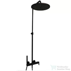   Bugnatese SIMPLE Esőztető rendszer 30cm-es fejizuhannyal matt fekete színben 6642COP 19833OP esőztetővel