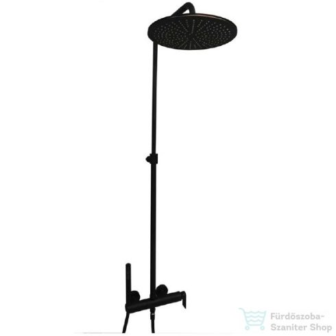 Bugnatese SIMPLE Esőztető rendszer 30cm-es fejizuhannyal matt fekete színben 6642COP 19833OP esőztetővel
