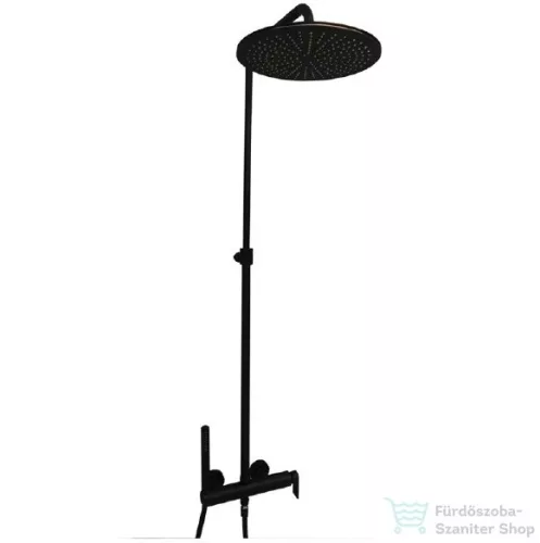 Bugnatese SIMPLE Esőztető rendszer 30cm-es fejizuhannyal matt fekete színben 6642COP 19833OP esőztetővel