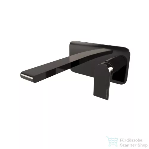 Bugnatese SIMPLE falsík alatti mosdó csaptelep 15,7 cm-es kifolyóval,belső egységgel,click-clack leeresztővel,PVD fekete 6643SCPT