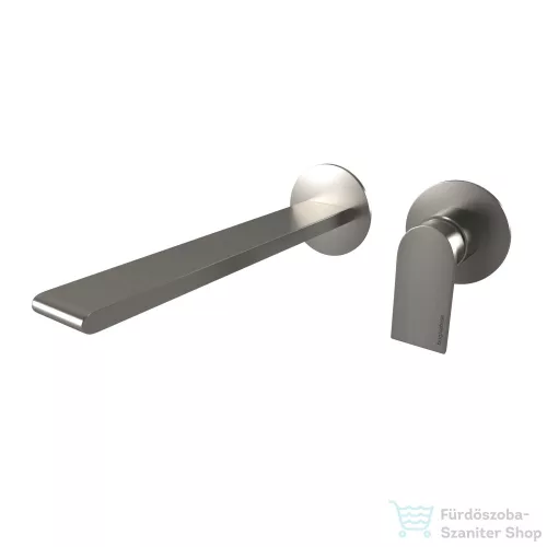 Bugnatese SIMPLE Fali mosdó csaptelep 21 cm kifolyóval szálcsiszolt nikkel színben, leeresztő nélkül,  6646NS