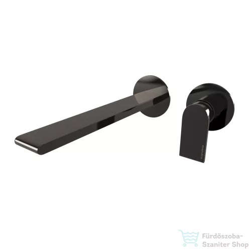 Bugnatese SIMPLE falsík alatti mosdó csaptelep 21,4 cm-es kifolyóval,belső egységgel,PVD fekete 6646PT