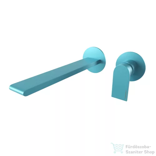 Bugnatese SIMPLE falsík alatti mosdó csaptelep 21,4 cm-es kifolyóval,belső egységgel,pasztell türkizkék 6646TP