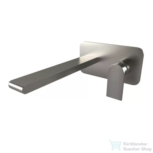 Bugnatese SIMPLE Fali mosdó csaptelep 21 cm kifolyóval szálcsiszolt nikkel színben, leeresztő nélkül,  6647NS