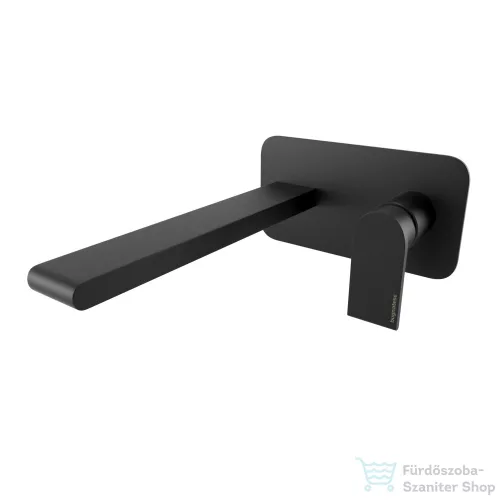 Bugnatese SIMPLE falsík alatti mosdó csaptelep 21 cm-es kifolyóval,click-clack leeresztővel,belső egységgel,matt fekete 6647SCNE