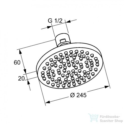 Kludi A-QA fejzuhany 245mm 6651105-00