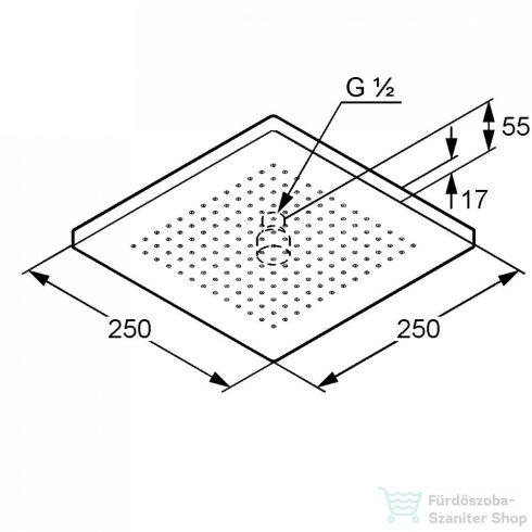 Kludi A-QA fejzuhany 250mm 6653105-00