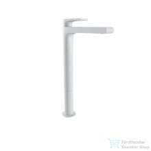   Bugnatese SIMPLE magasított mosdó csaptelep, leeresztő nélkül, matt fehér 6697SBI