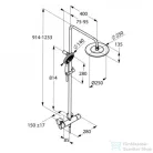 Kludi Freshline Thermostat Dual shower system 6709205-00