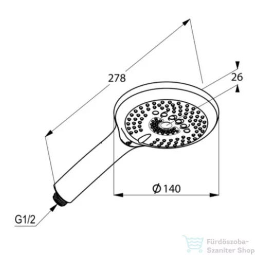 Kludi Freshline 3s kézizuhany fehér 6790043-00