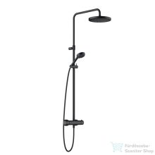   Kludi LOGO Thermostat Dual shower system, matt fekete 6808239-00