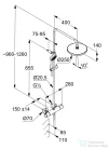 Kludi LOGO Thermostat Dual shower system, matt fekete 6808239-00