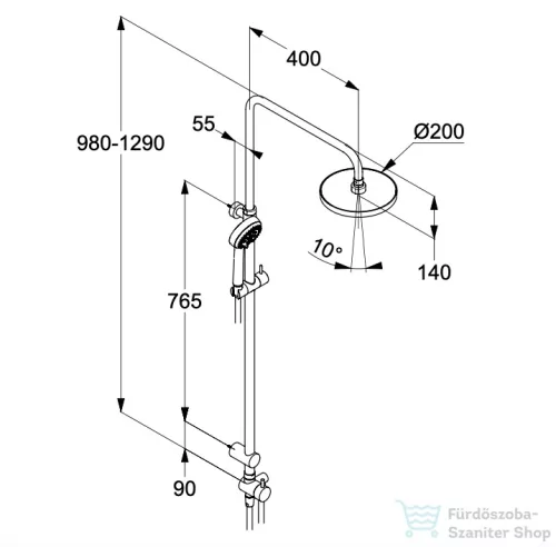 Kludi Logo Dual shower system 6809105-00