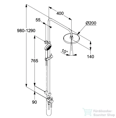 Kludi Logo Dual shower system 6809305-00