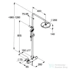 Kludi Logo Thermostat Dual shower system 6809505-00