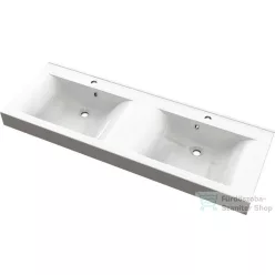   Sapho FLAVIA öntöttmárvány duplamosdó, 140x10x50cm (68141)