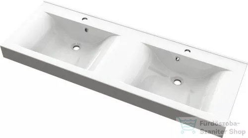 Sapho FLAVIA öntöttmárvány duplamosdó, 140x10x50cm (68141)
