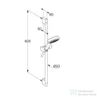 Kludi DIVE S rudas zuhanyszett (60 cm) 1 funkciós kézi zuhannyal, matt fekete 6861039-00