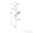 Kludi DIVE S rudas zuhanyszett (60 cm) 3 funkciós kézi zuhannyal, matt fekete 6863039-00