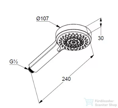 Kludi DIVE S 3S 3 funkciós kézizuhany,króm 6883005-00