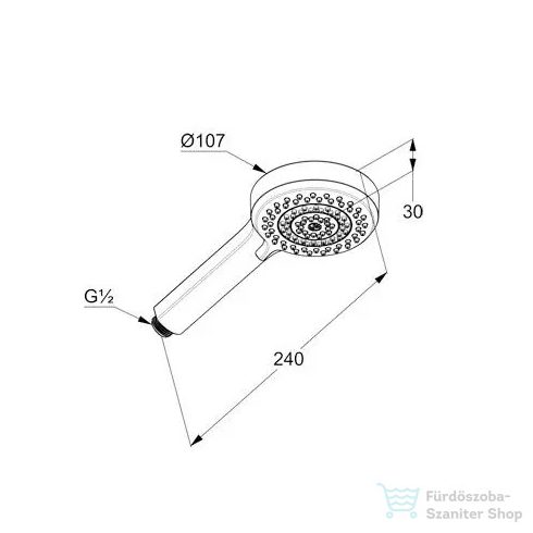 Kludi DIVE S kézizuhany 3S, matt fekete 6881039-00