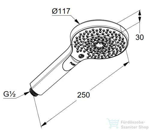 Kludi DIVE X 3S 3 funkciós kézizuhany,króm 6983005-00