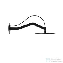   Bugnatese 22,5 cm-es fejzuhany 35 cm-es zuhanykarral,matt fekete 69848NE