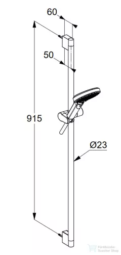 Kludi DIVE X rudas zuhanyszett (90 cm) 3 funkciós kézi zuhannyal,króm 6993005-00