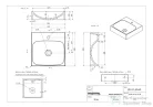 Marmy KELLY 40x40 öntött márvány mosdó