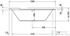 Duravit Starck 180x80 ovális fürdőkád, beépíthető változat, két háttámlával 700009000000000 ( 700009 )