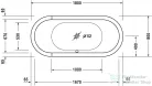 Duravit Starck szabadon álló fürdőkád, két háttámlával, akril előlappal és állvánnyal 700010000000000 ( 700010 )