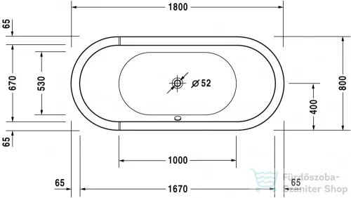 Duravit Starck szabadon álló fürdőkád, két háttámlával, akril előlappal és állvánnyal 700010000000000 ( 700010 )