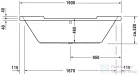 Duravit Starck 190x90 ovális fürdőkád, beépíthető változat, két háttámlával 700011000000000 ( 700011 )