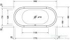 Duravit Starck szabadon álló fürdőkád, két háttámlával, akril előlappal és állvánnyal 700012000000000 ( 700012 )