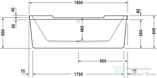 Duravit Starck szabadon álló fürdőkád, két háttámlával, akril előlappal és állvánnyal 700012000000000 ( 700012 )