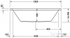 Duravit Starck 180x90 beépíthető fürdőkád 700052000000000 ( 700052 )