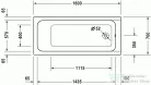 Duravit D-Code 160x70 egyenes kád 700096000000000 ( 700096 )