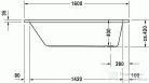 Duravit D-Code 160x70 egyenes kád 700096000000000 ( 700096 )