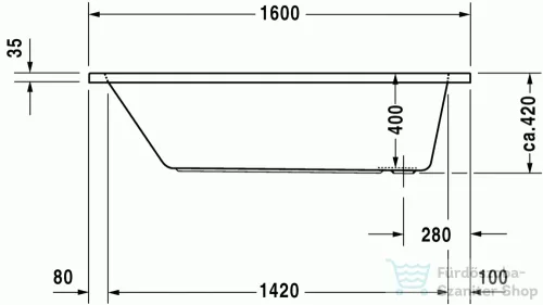 Duravit D-Code 160x70 egyenes kád 700096000000000 ( 700096 )
