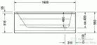 Duravit D-Code 160x70 egyenes kád 700096000000000 ( 700096 )