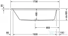 Duravit D-Code 170x70 szögletes kád 700097000000000 ( 700097 )