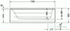 Duravit D-Code 170x70 egyenes kád 700098000000000 ( 700098 )